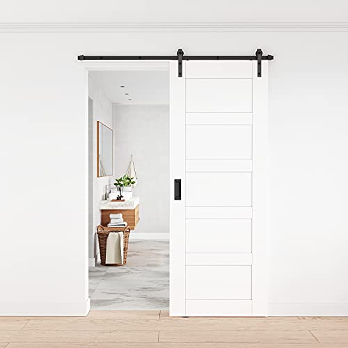 Matte Black Flush Pull Handles for Barn Doors and Closets