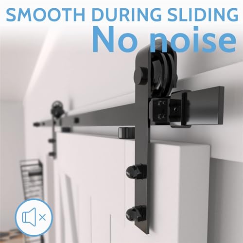 6FT Mini Barn Door Hardware Kit with Track & Installation Guide
