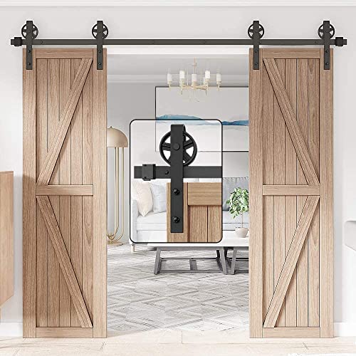 WINSOON 9FT Black Barn Door Hardware Kit