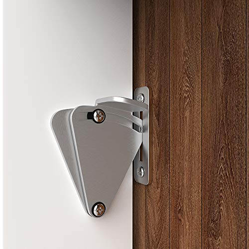 WINSOON Brushed Nickel Stainless Steel Sliding Privacy Latch for Barn Doors