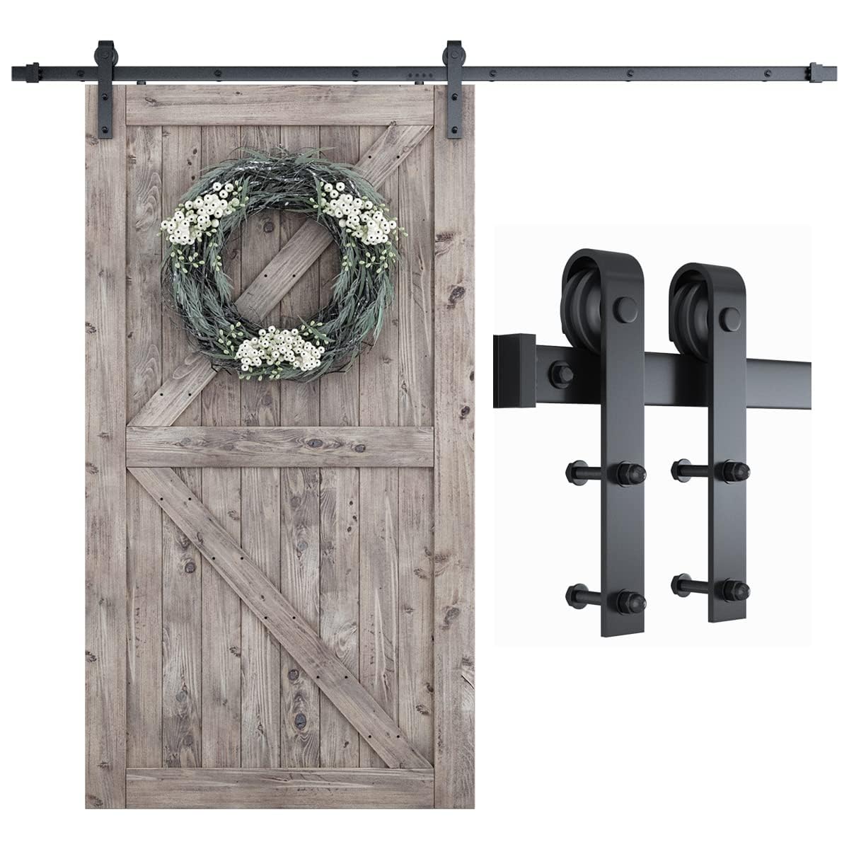Winsoon Sliding Barn Door Hardware Kit