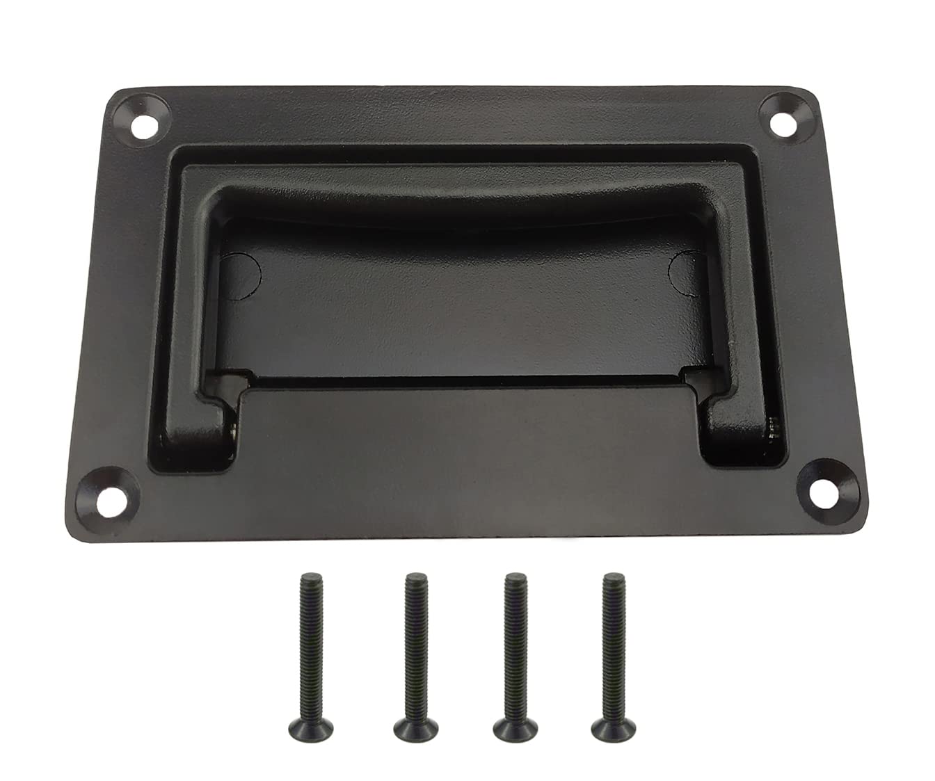 Black Zinc Alloy Recessed Door Handle, 1 Pack